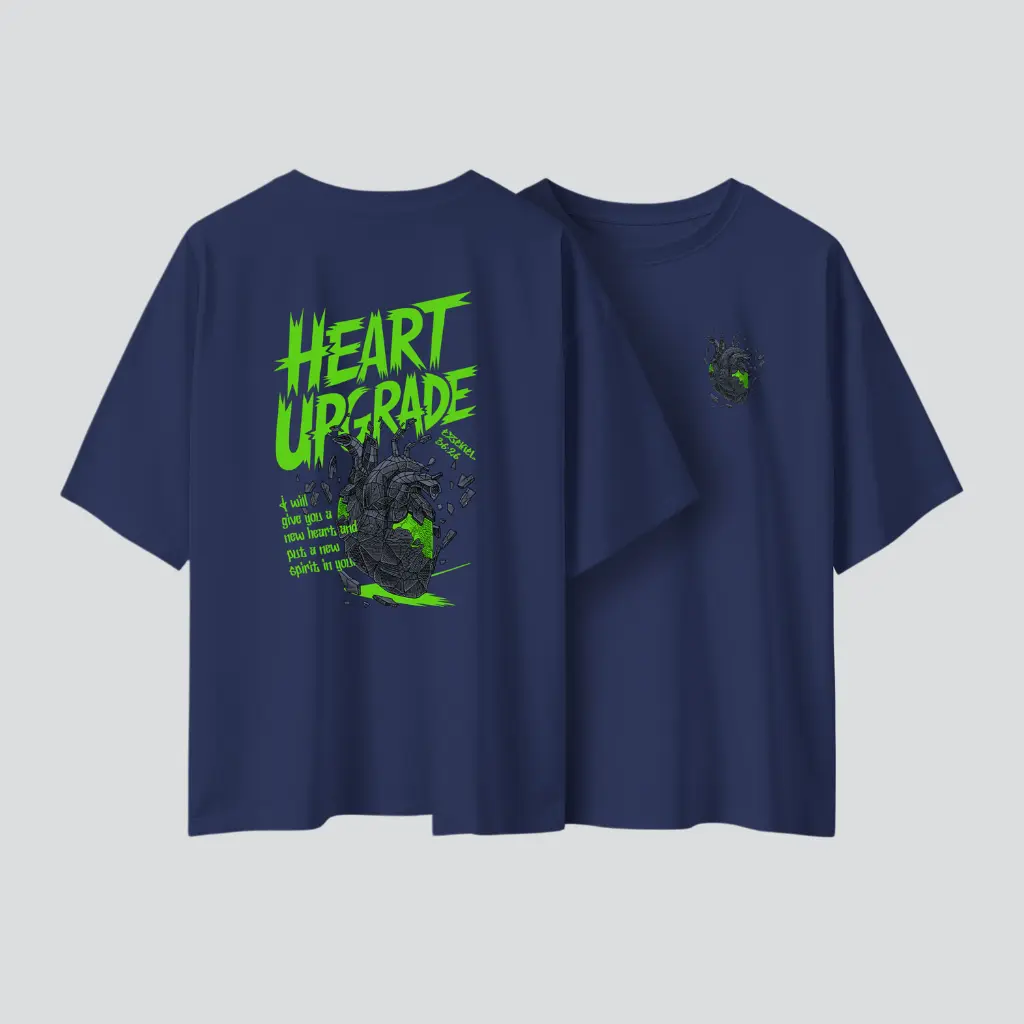 Heart Upgrade | Ezekiel 36:26 | Christian Bible Verse Oversized T-shirt | Unisex