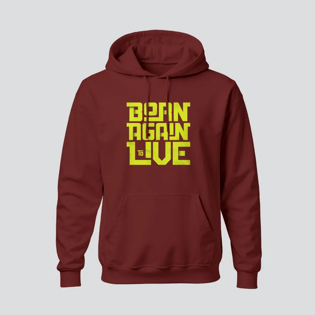 Born Again To Live | John 3:3 | Christian Bible Verse Hoodies | Unisex