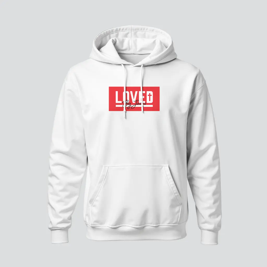 Loved By Jesus | John 13:34-35 | Christian Bible Verse Hoodies | Unisex