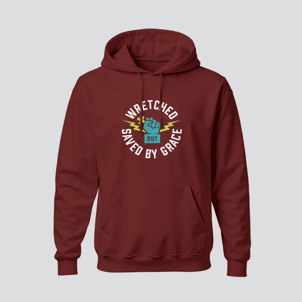 Wretched saved by Grace | Romans 7:24 | Christian Bible Verse Hoodies | Unisex