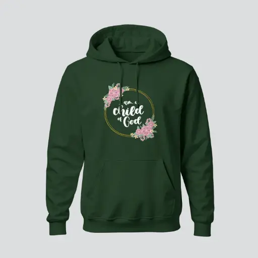 I am Child Of God | John 1:12 | Christian Bible Verse Hoodies | Women's