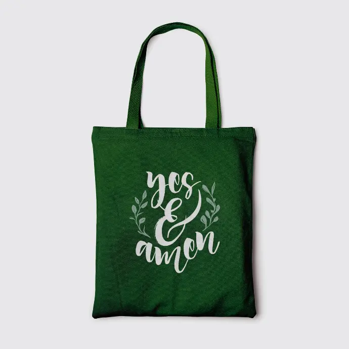 Yes & Amen | Christian Tote Bag Zipper