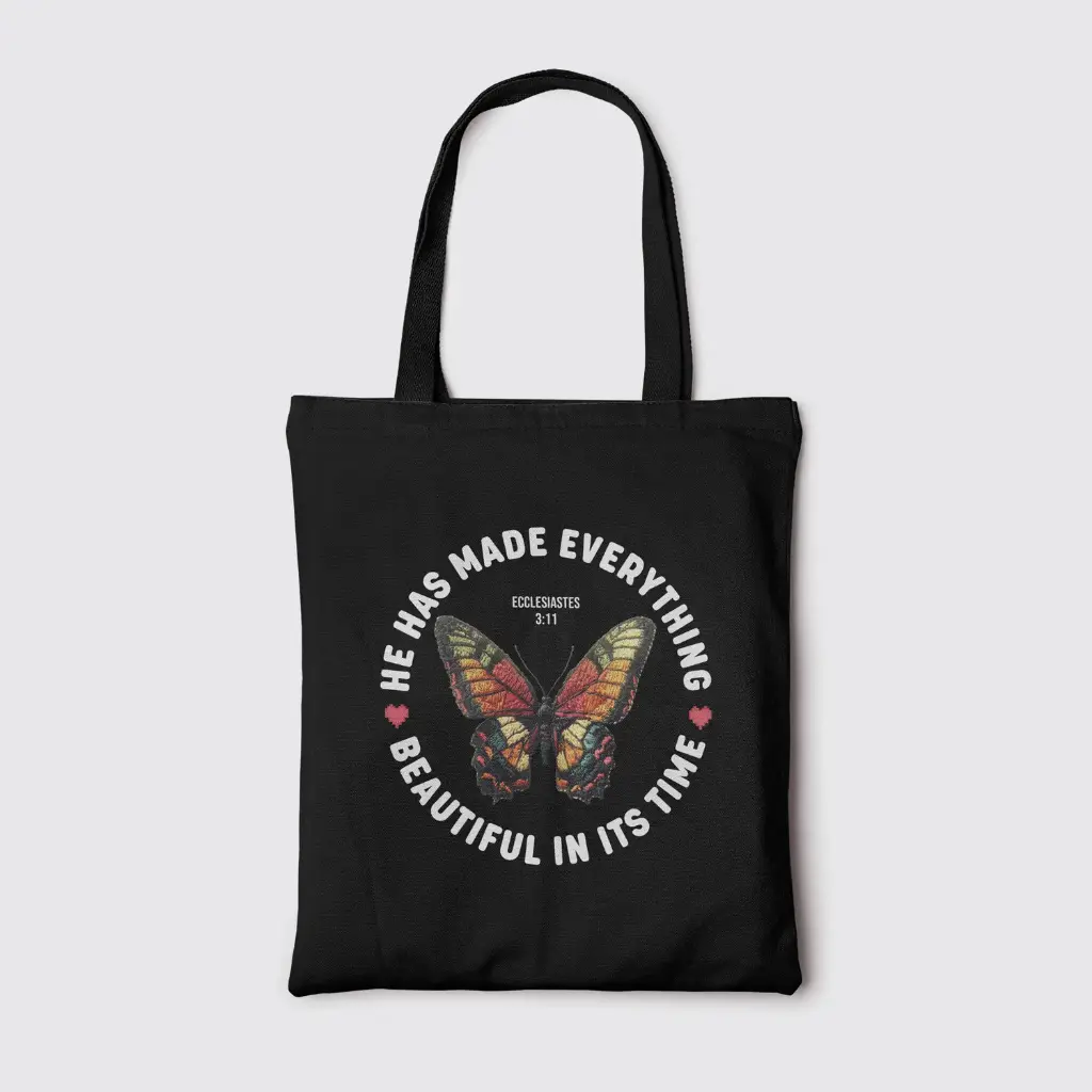 He Has Made Everything | Christian Tote Bag Zipper