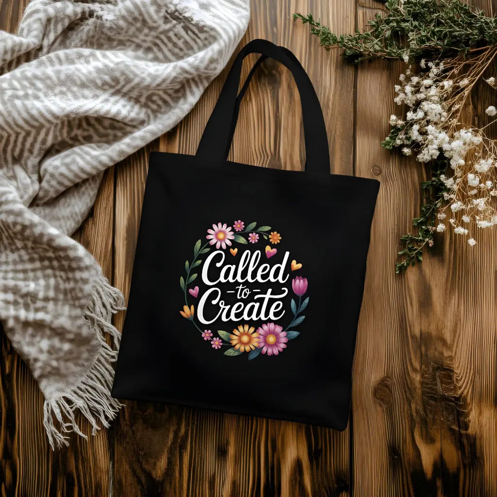 Called to Create | Christian Tote Bag Zipper