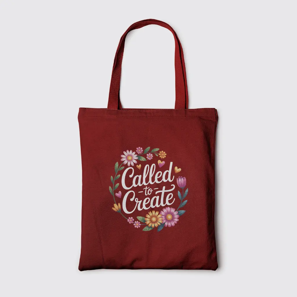 Called to Create | Christian Tote Bag Zipper