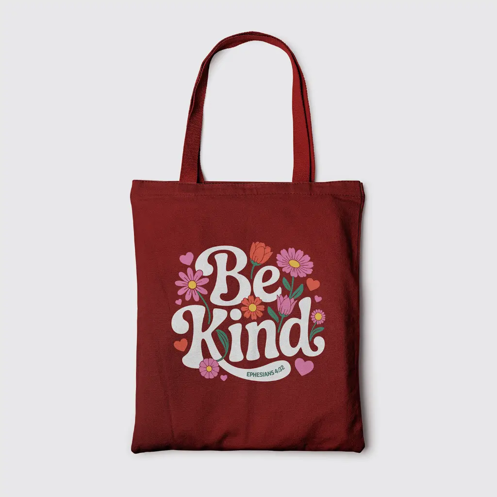 Be Kind | Christian Tote Bag Zipper