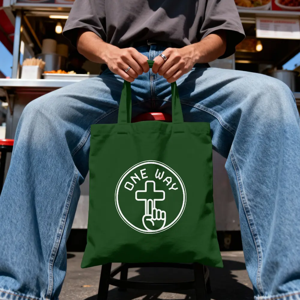 One Way | Christian Tote Bag Zipper