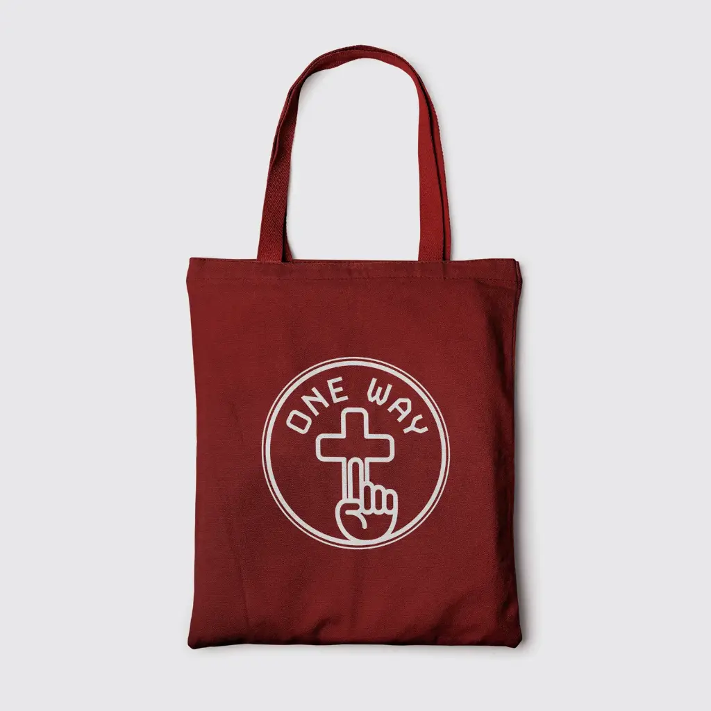 One Way | Christian Tote Bag Zipper
