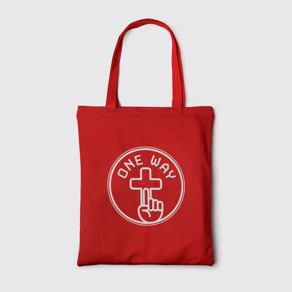 One Way | Christian Tote Bag Zipper
