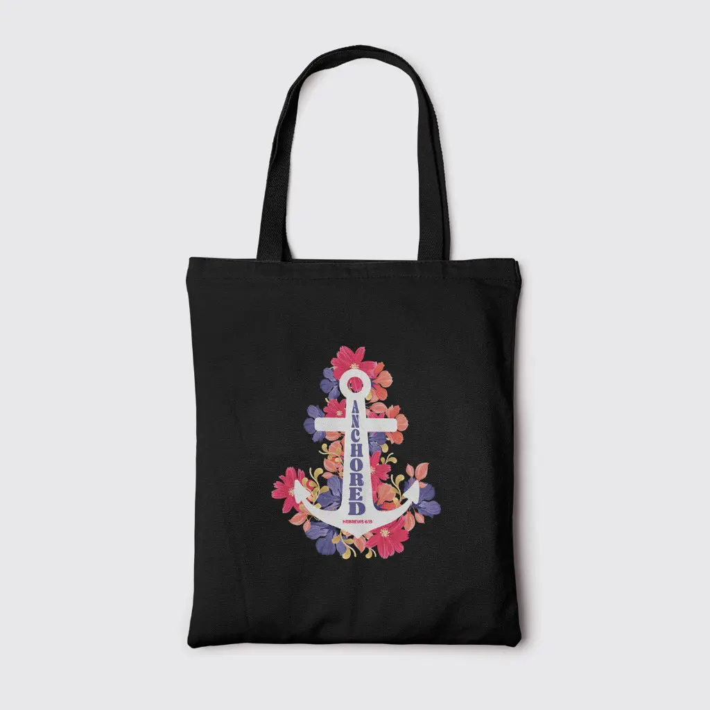 Anchored | Christian Tote Bag Zipper