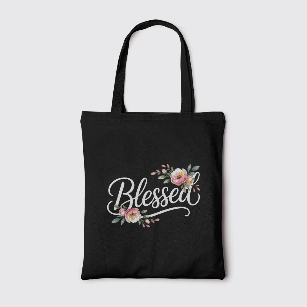 Blessed | Christian Tote Bag Zipper