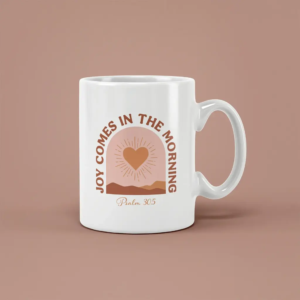 Joy Comes In The Morning Psalm 30.5 | Christian Ceramic Mug