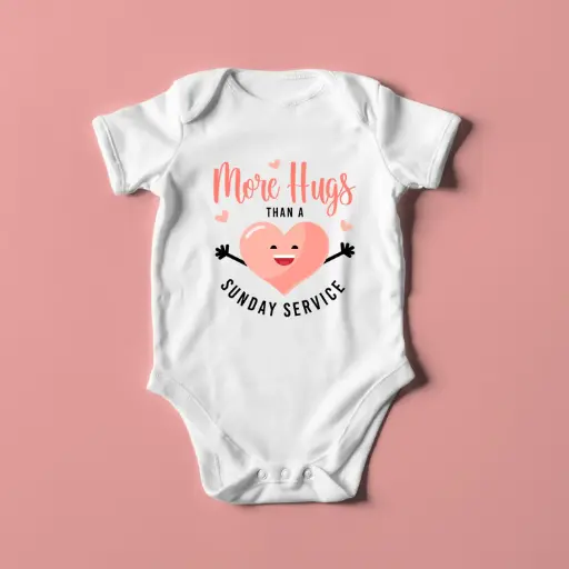More Hugs than a Sunday Service | Christian Baby Romper