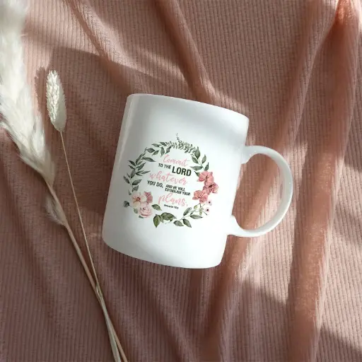 Commit to the Lord Whatever You Do | Christian Ceramic Mug