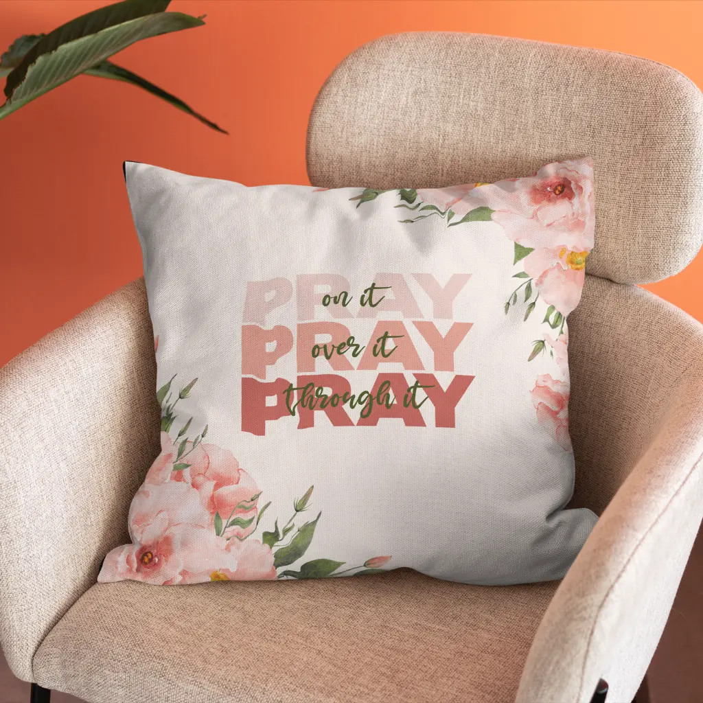 Pray Pray Pray | Christian Cushion Cover