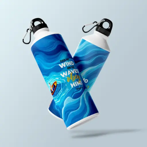 Even the Wind and the Waves obey Him | Mark 4:41 | Christian Bible Verse Sipper Bottle