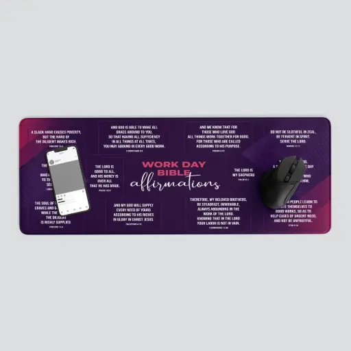 Work day Bible affirmations  | Christian Bible verse Gaming pad