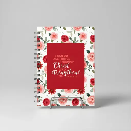 I can do all things through Christ who strengthens me | Philippians 4:13 | Christian Bible Verse Notepad