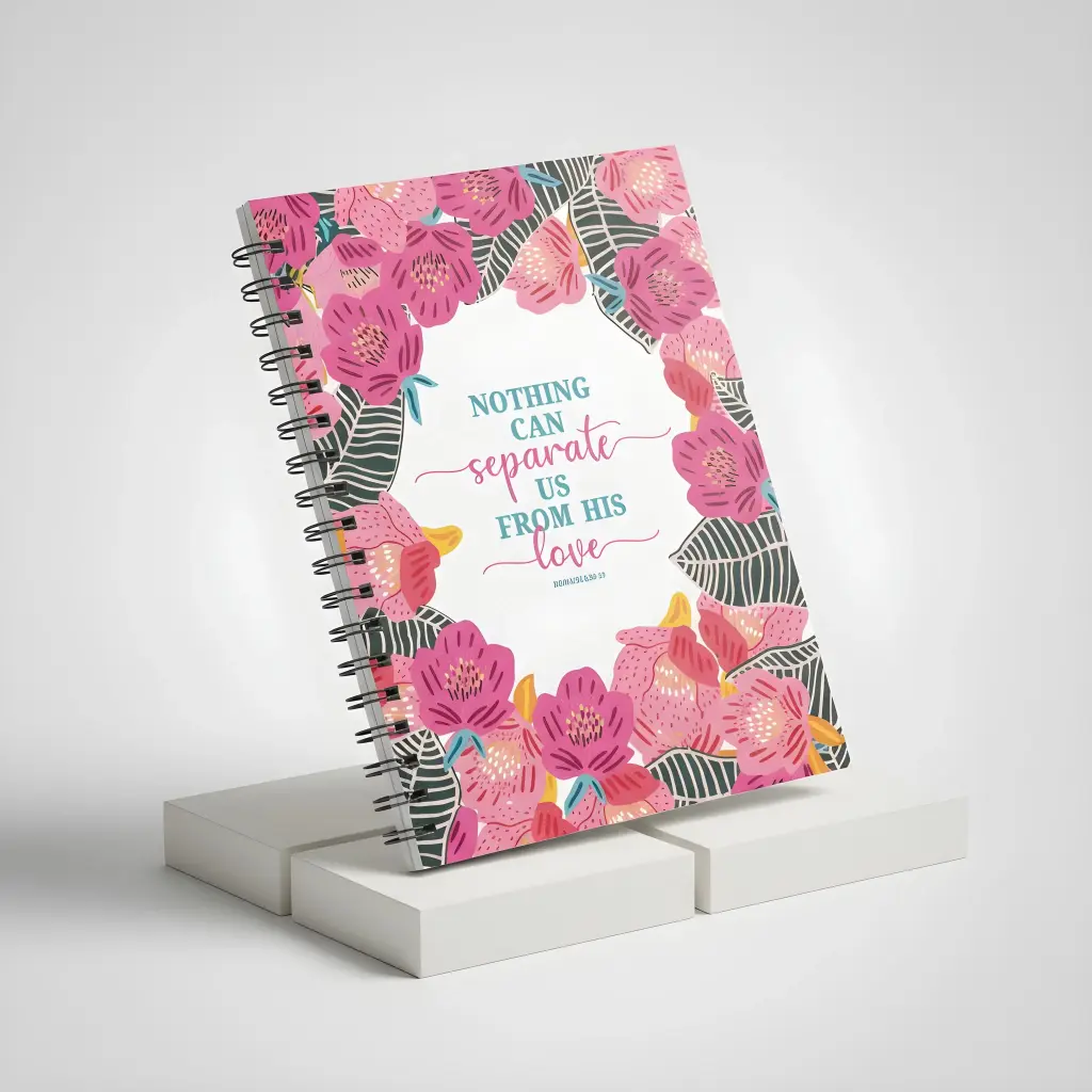 Nothing can separate us from his love | Romans 8:38-39 | Christian Bible Verse Notepad