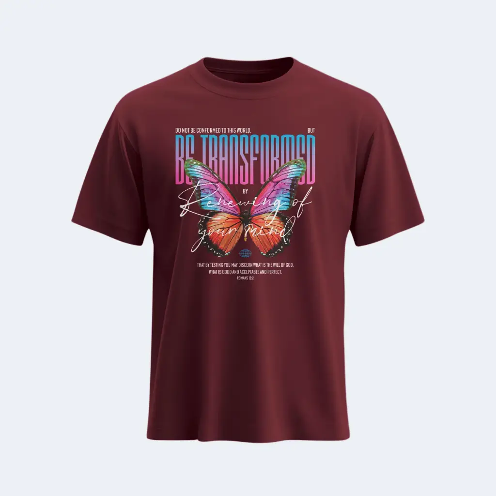 Be Transformed | Romans 12:2 | Christian Bible Verse T-Shirt | Unisex | Sale