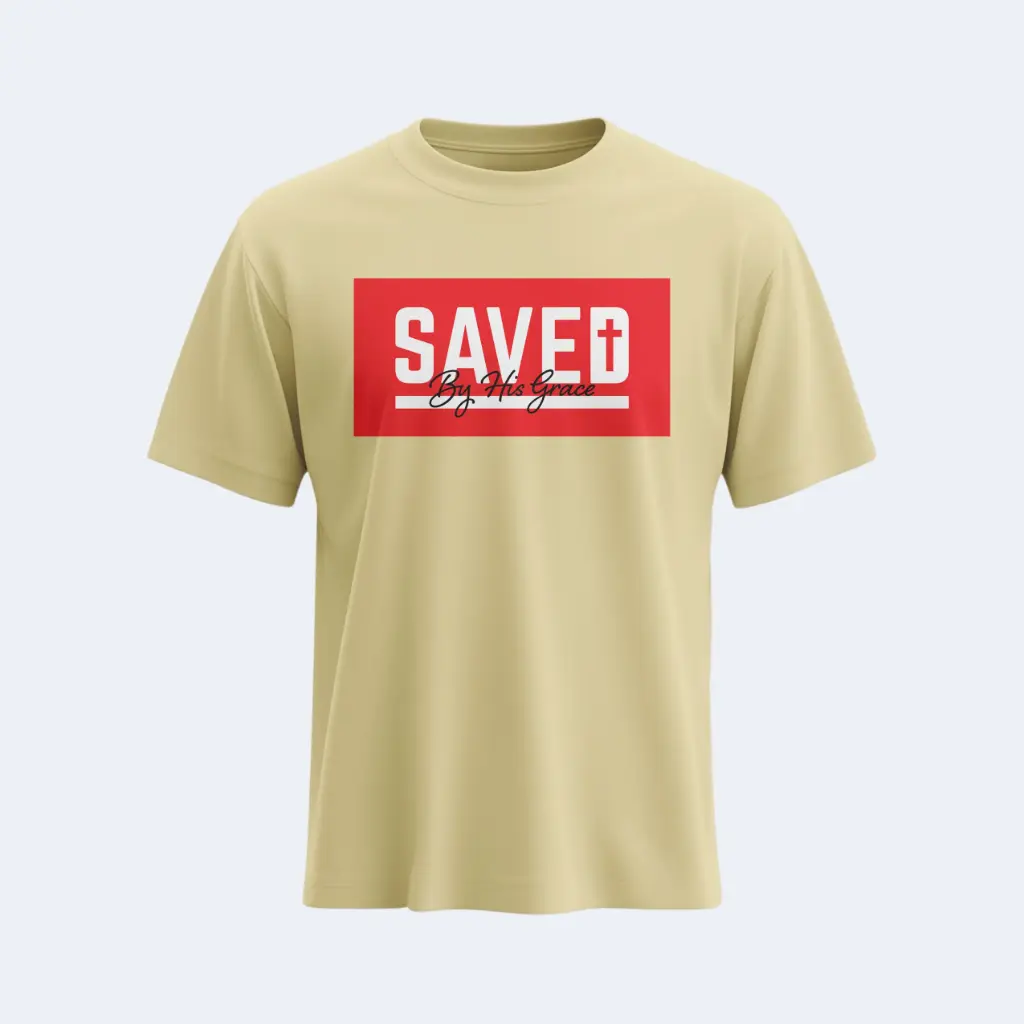 Saved by his Grace | Ephesians 2:8 | Christian Bible Verse T-Shirt | Unisex | Sale