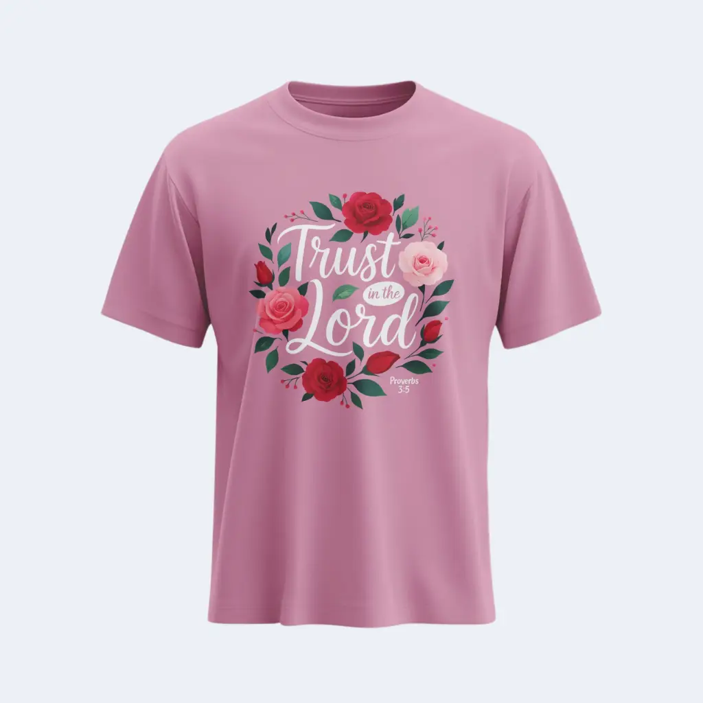 Trust In the Lord | Proverbs 3:5 | Christian Bible Verse T-Shirt | Women | Sale