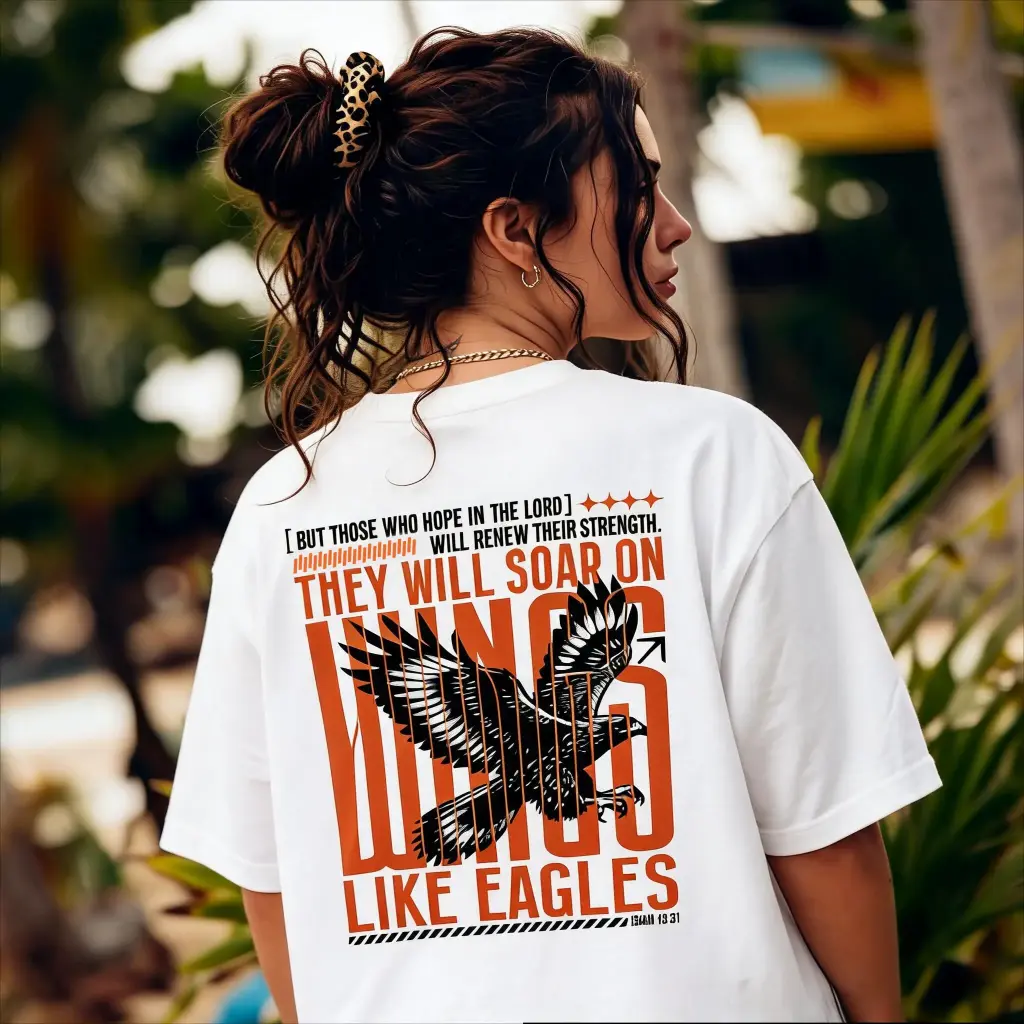 They Will Soar on Wings Like Eagles | Isaiah 40:31 | Christian Bible Verse Premium street wear | Unisex