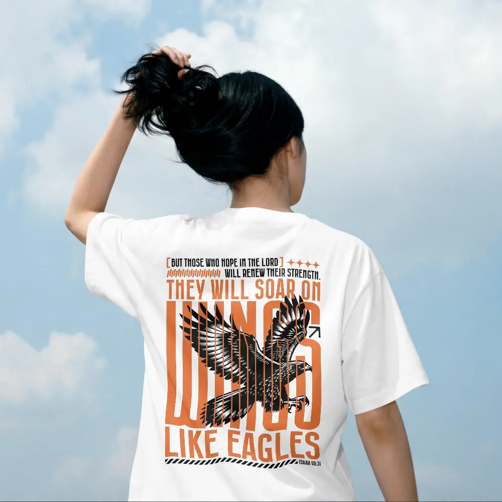 They Will Soar on Wings Like Eagles | Isaiah 40:31 | Christian Bible Verse Premium street wear | Unisex