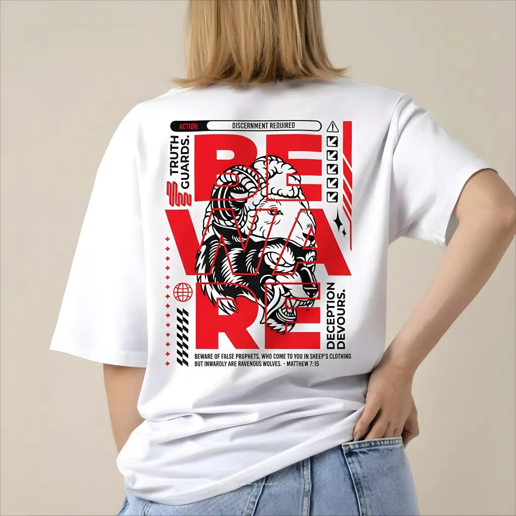 Beware | Matthew 7:15 | Christian Bible Verse Premium street wear | Unisex