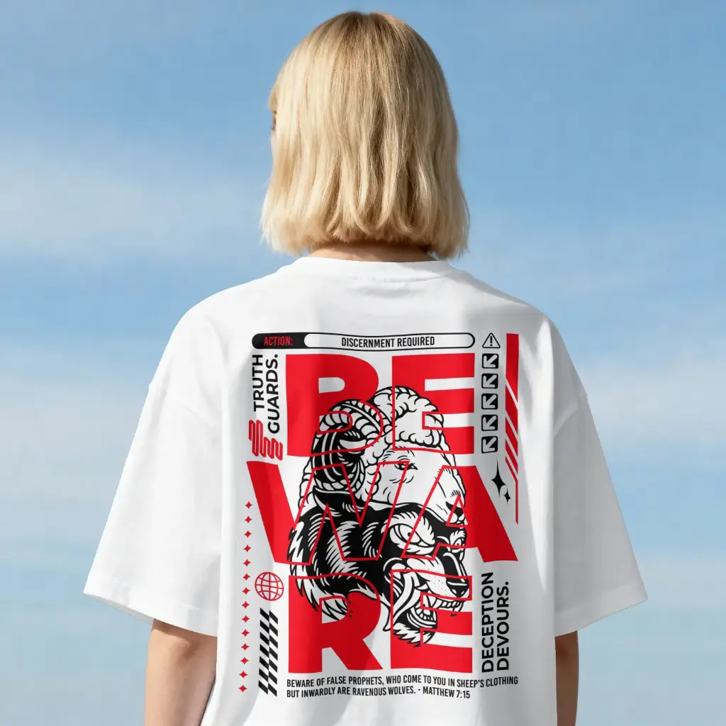 Beware | Matthew 7:15 | Christian Bible Verse Premium street wear | Unisex