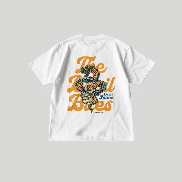 The Devil Bites But Christ Saves | Hebrews 2:14 | Christian Bible Verse Premium street wear | Unisex