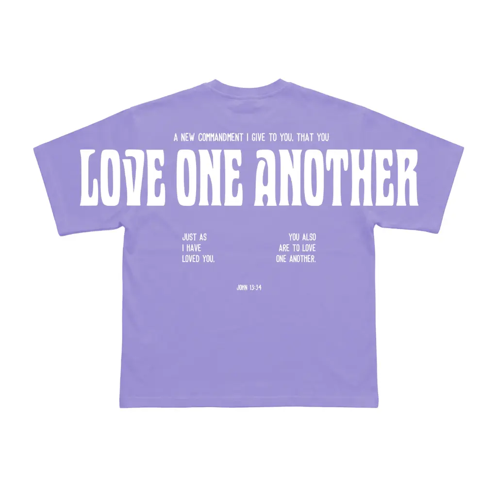 Love One Another | John 13:34 | Christian Bible Verse Oversized T-Shirt | Unisex | Sale
