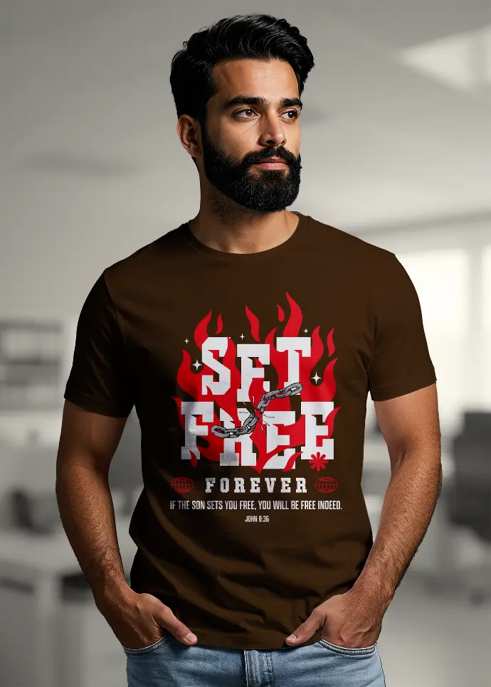 Set Free | John 8:36 | Christian Bible Verse T-Shirt | Unisex
