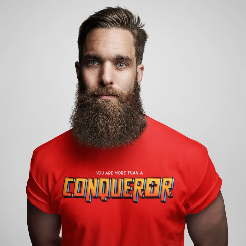 You are more than Conqueror | Romans 8:35-37 | Christian Bible Verse T-Shirt | Unisex