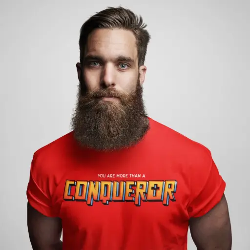 You are more than Conqueror | Romans 8:35-37 | Christian Bible Verse T-Shirt | Unisex 