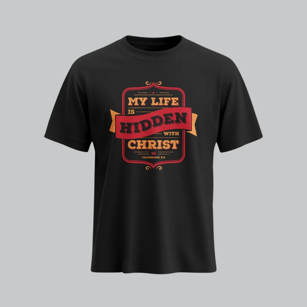 My Life Is Hidden with Christ | Colossians 3:3 | Christian Bible Verse T-Shirt | Unisex