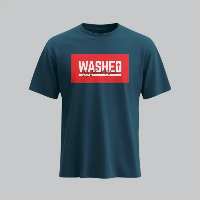 WASHED | 1 Peter 1:18-19 | Christian Bible Verse T-Shirt | Unisex