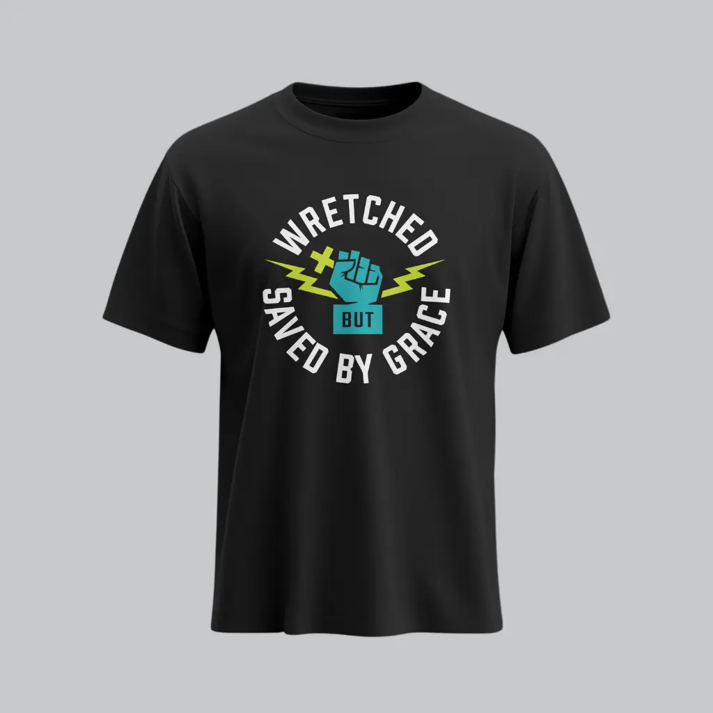 Wretched saved by Grace | Romans 7:24 | Christian Bible Verse T-Shirt | Unisex