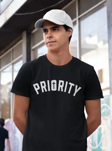 Priority | 2 Corinthians 5:15 | Christian Bible Verse T-Shirt | Unisex