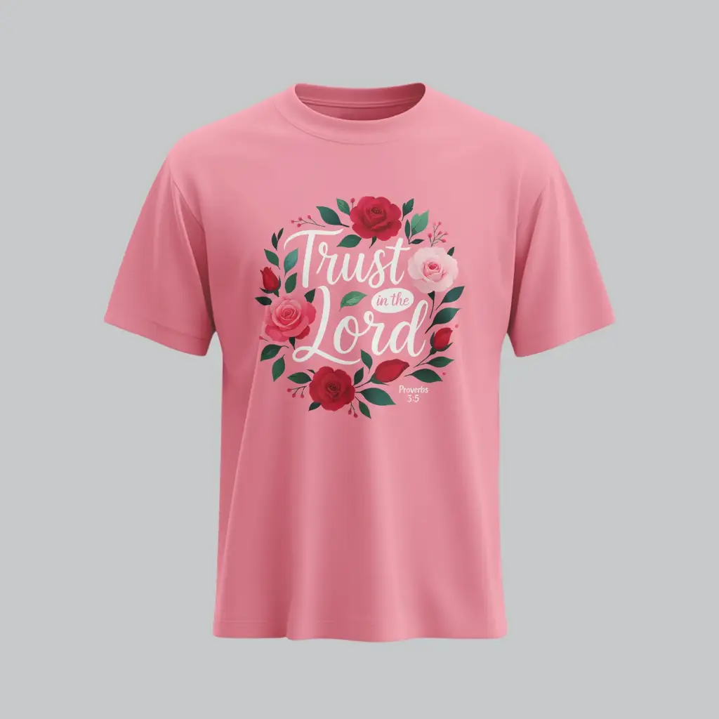 Trust In the Lord | Proverbs 3:5 | Christian Bible Verse T-Shirt | Women